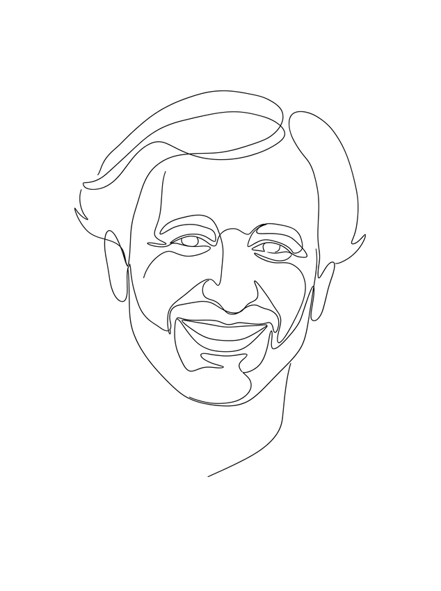 Pablo Vila Ramiro — continuous-line portrait